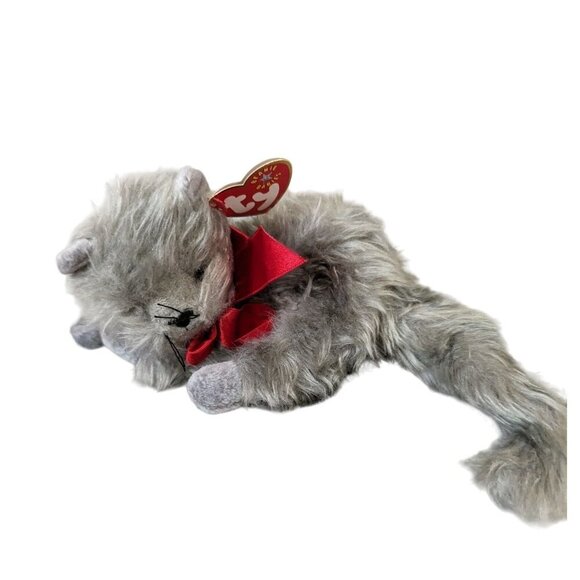 Ty Beanie Baby Beani the Grey Cat  kitten plush stuffed animal 8 inch - Picture 1 of 10